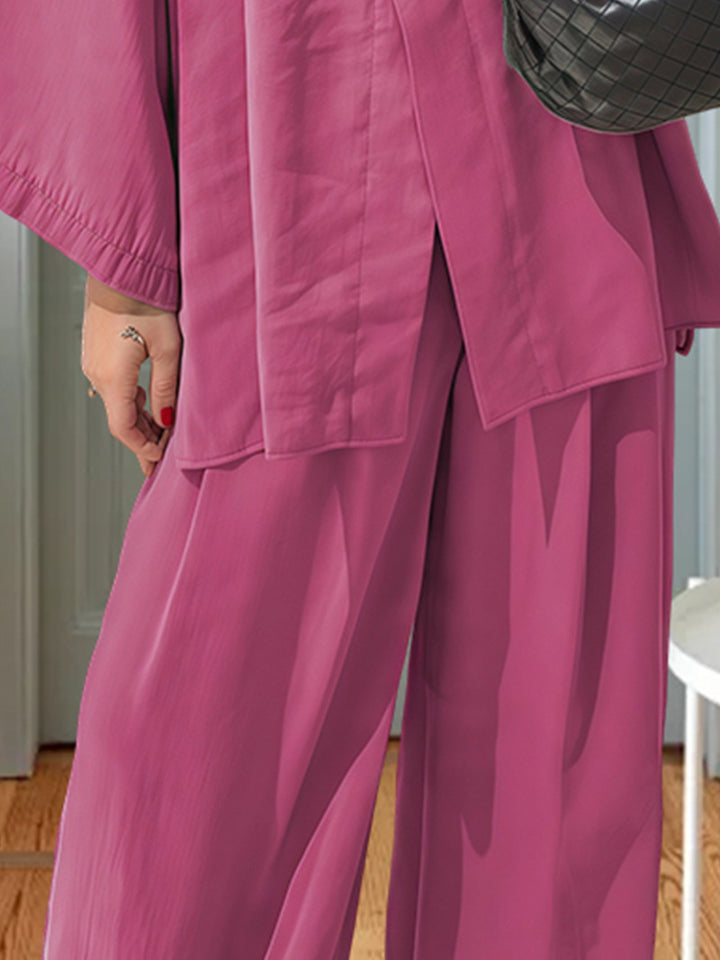 Damen Elegante Kimono-Jacke mit weiten Ärmeln und lockerer Passform Drune
