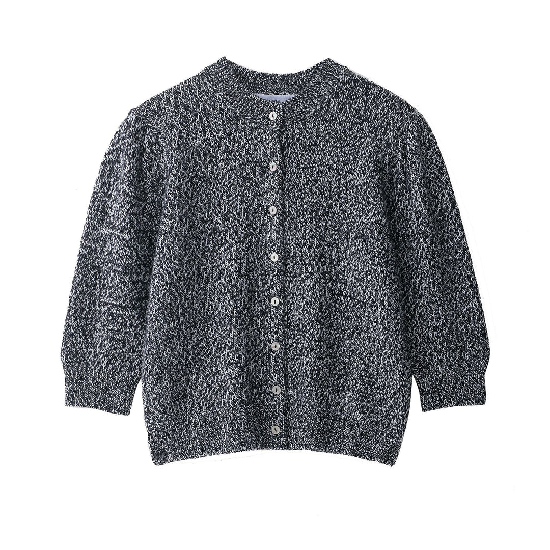 Damen Strickjacke mit Knopfverschluss und eleganten Rüschendetails Drune