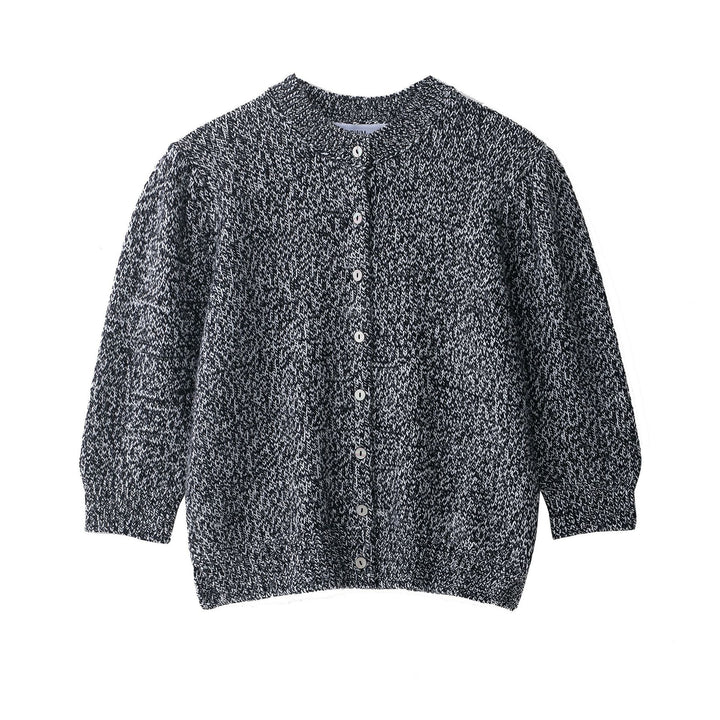 Damen Strickjacke mit Knopfverschluss und eleganten Rüschendetails Drune