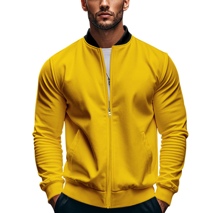 Herren Sportliche Bomberjacke mit hochschließendem Kragen und praktischen Taschen Drune