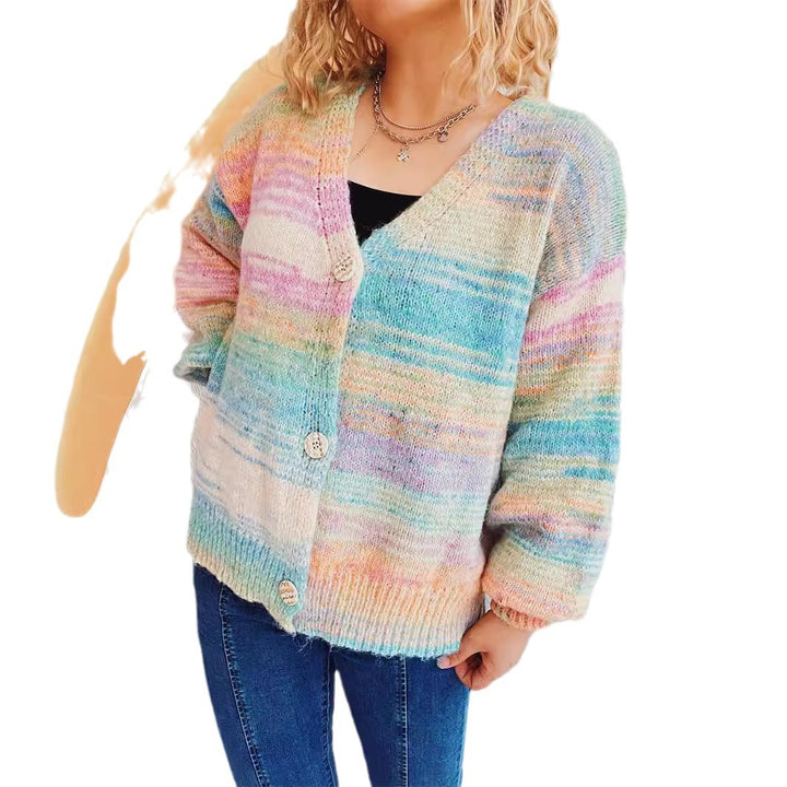 Damen gemütlicher Strickcardigan mit Knopfdetails und weich fließendem Material Drune