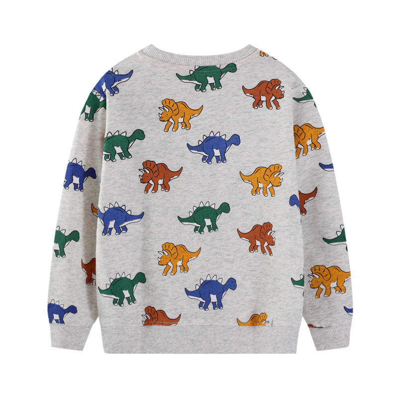 Jungen Sweatshirt mit fröhlichem Dinosaurier-Motiv Drune
