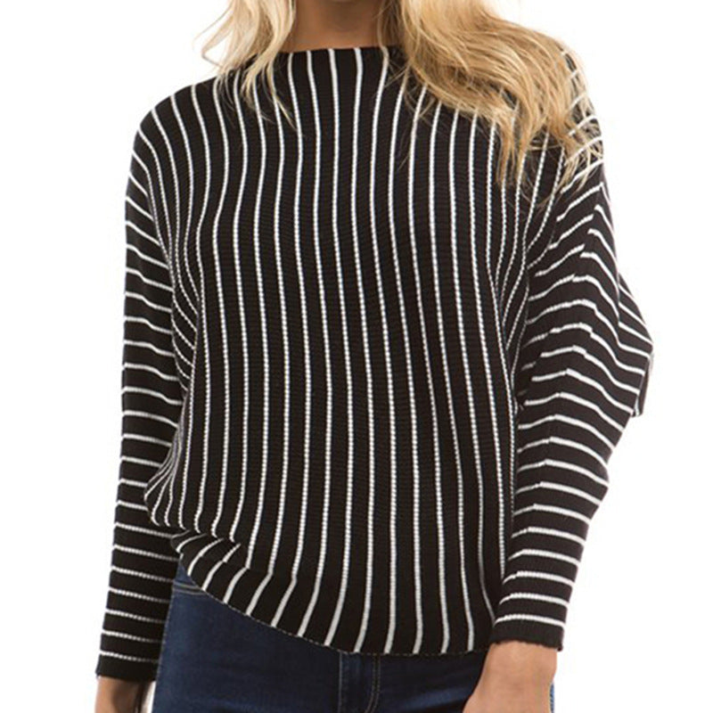 Damen Strickpullover mit geometrischem Rippdesign und trendigen Streifen Drune