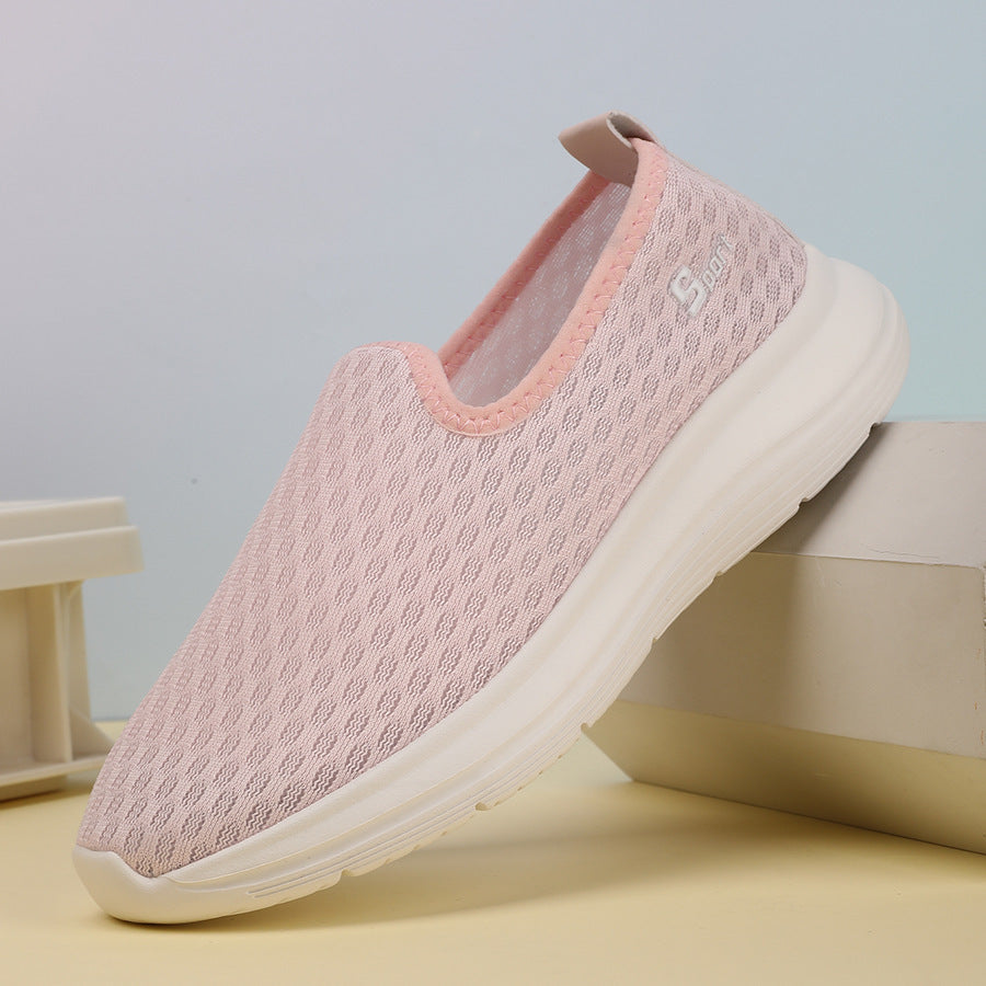 Damen nan ultraleichter Strick-Schlupfschuh mit nahtlosem Obermaterial, gepolsterter Komfortsohle und flexibler Laufsohle Drune
