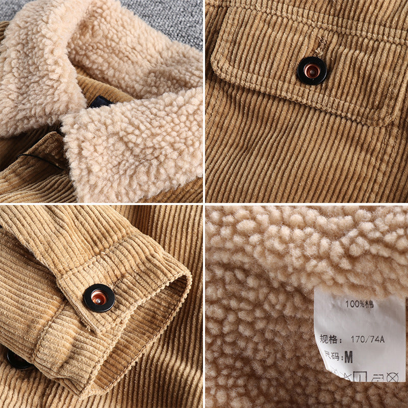 Herren Cordjacke mit kuscheligem Futter und praktischen Taschen Drune