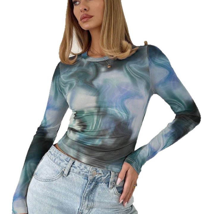 Damen Langarmshirt mit modernem abstraktem Design Drune