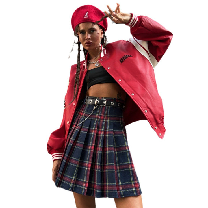 Damen Collegejacke mit sportlicher Passform und kontrastierenden Ärmeln Drune