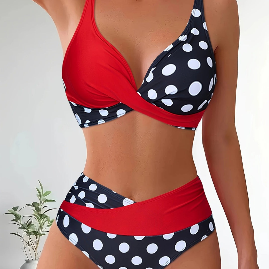 Damen Bikini-Set mit innovativem Wickeldesign und hochgeschnittenen Shorts Drune