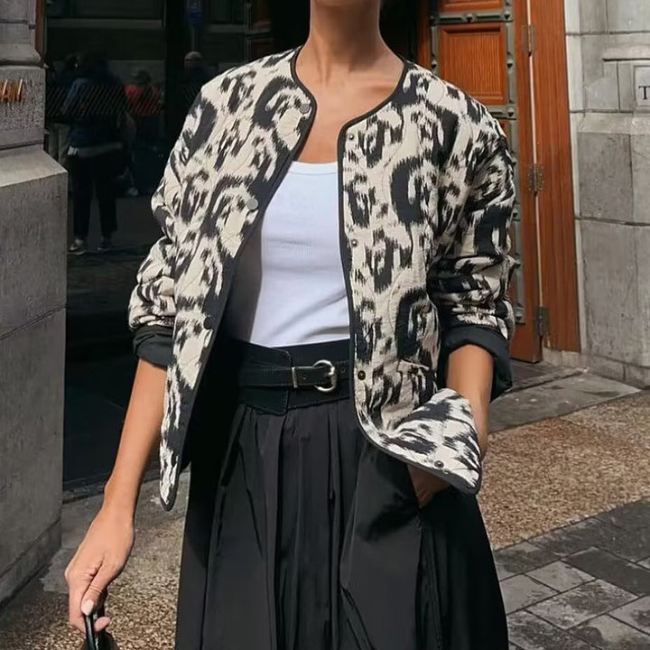 Damen Kariertes Overshirt mit kontrastierenden Details und lässigem Schnitt Drune