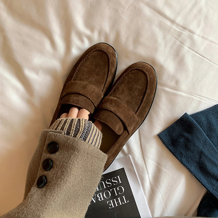 Damen Wildleder Slipper Drune