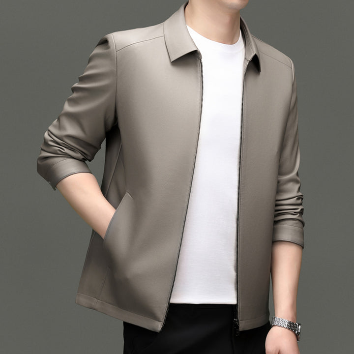 Herren leichte Freizeitjacke aus hochwertigem Kunstleder Drune