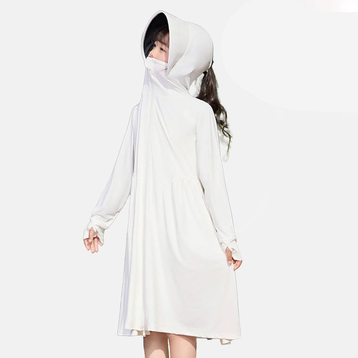 Damen atmungsaktive UV-Schutzjacke mit hohem Kragen Drune