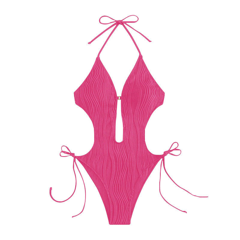 Damen Cut-Out-Einteiler Badeanzug Drune