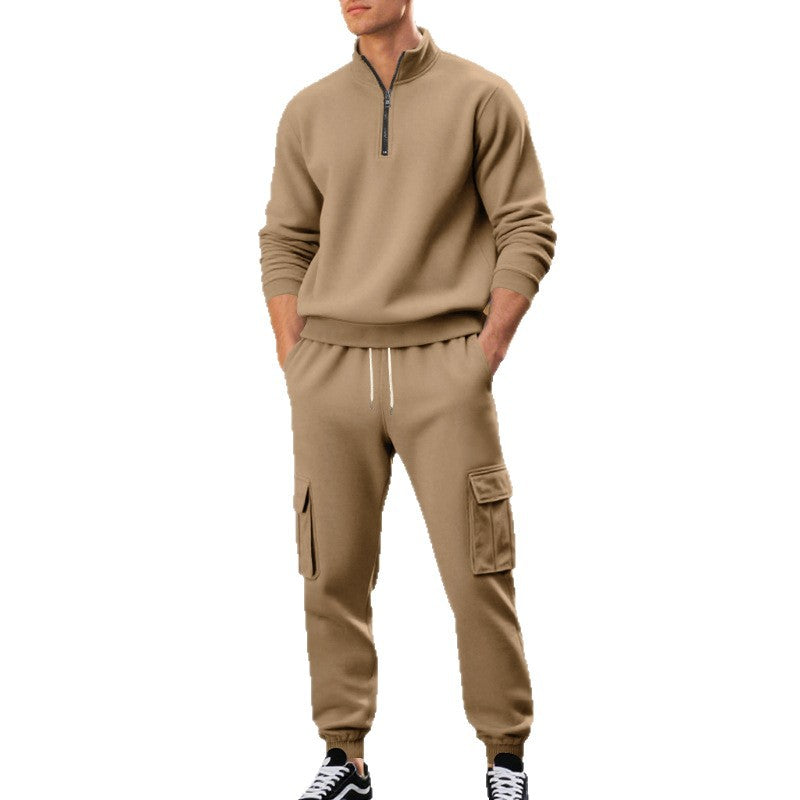 Herren Sportliches Freizeit-Outfit mit Reißverschluss und praktischen Cargo-Taschen Drune