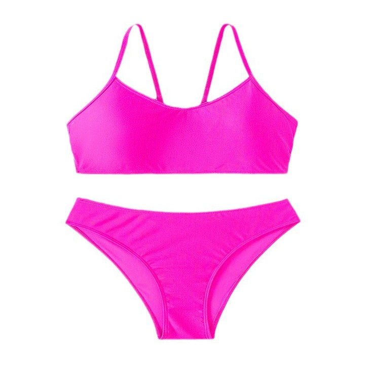 Damen Bikini-Set mit modischem Bustier-Oberteil und hoch geschnittenem Slip Drune