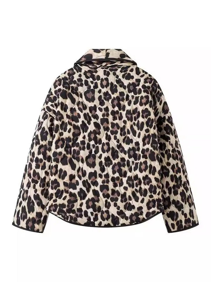 Damen modische Leo-Jacke im lässigen Schnitt mit praktischen Taschen Drune