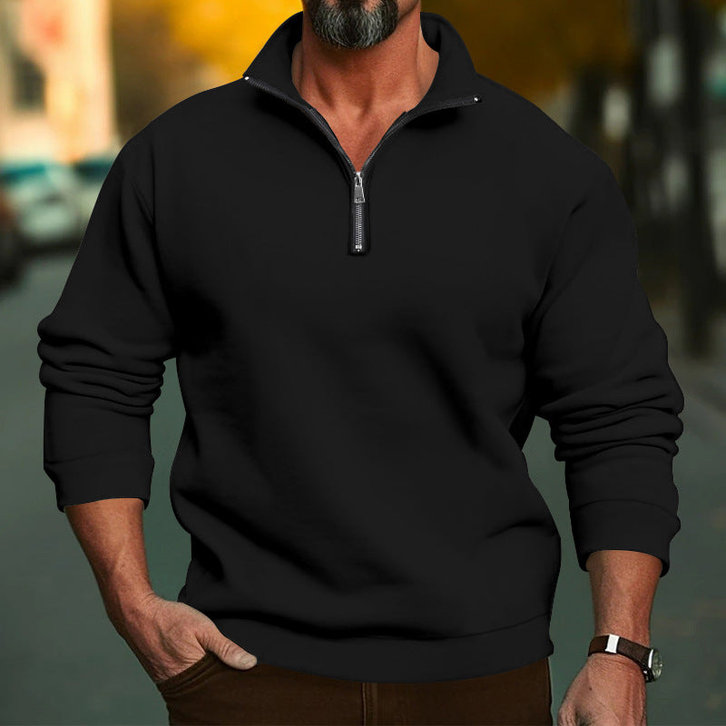 Herren Sportlicher Pullover mit hochabschließendem Reißverschluss und kuscheligem Futter Drune