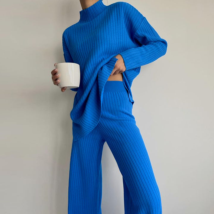Damen Modischer Oversized Pullover im Rippdesign Drune