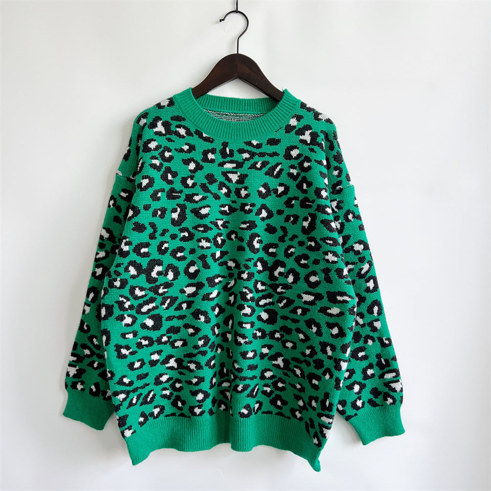 Damen legerer Pullover mit tierischem Muster Drune