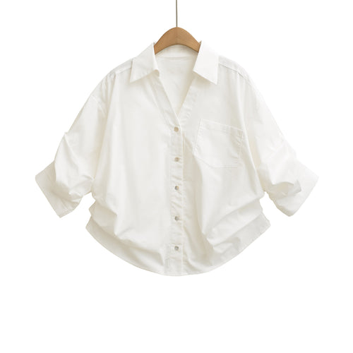 Damen lässige Oversize-Bluse Drune