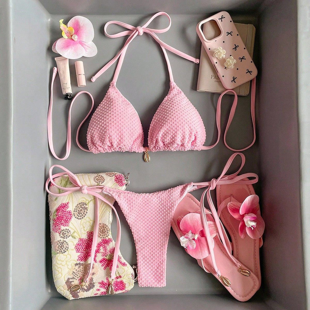 Damen Bikini mit strukturierter Oberfläche Drune