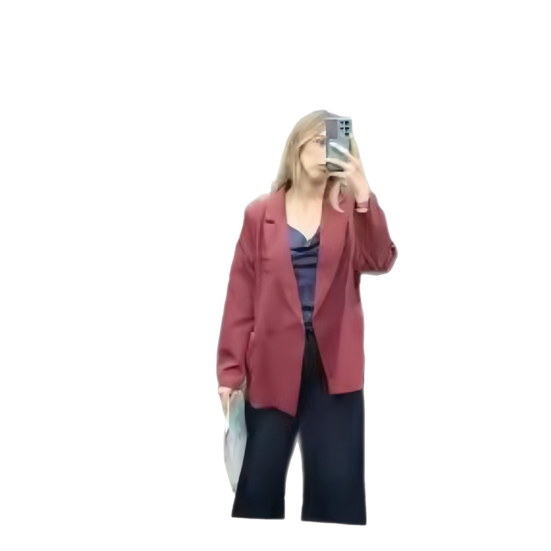 Damen Elegante Doppelreiher-Blazerjacke Drune
