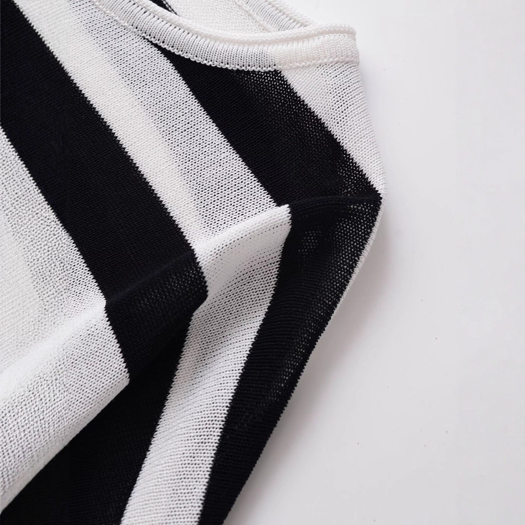 Damen gestreiftes Oversize-Pullover Drune