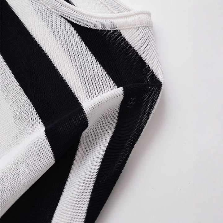 Damen gestreiftes Oversize-Pullover Drune