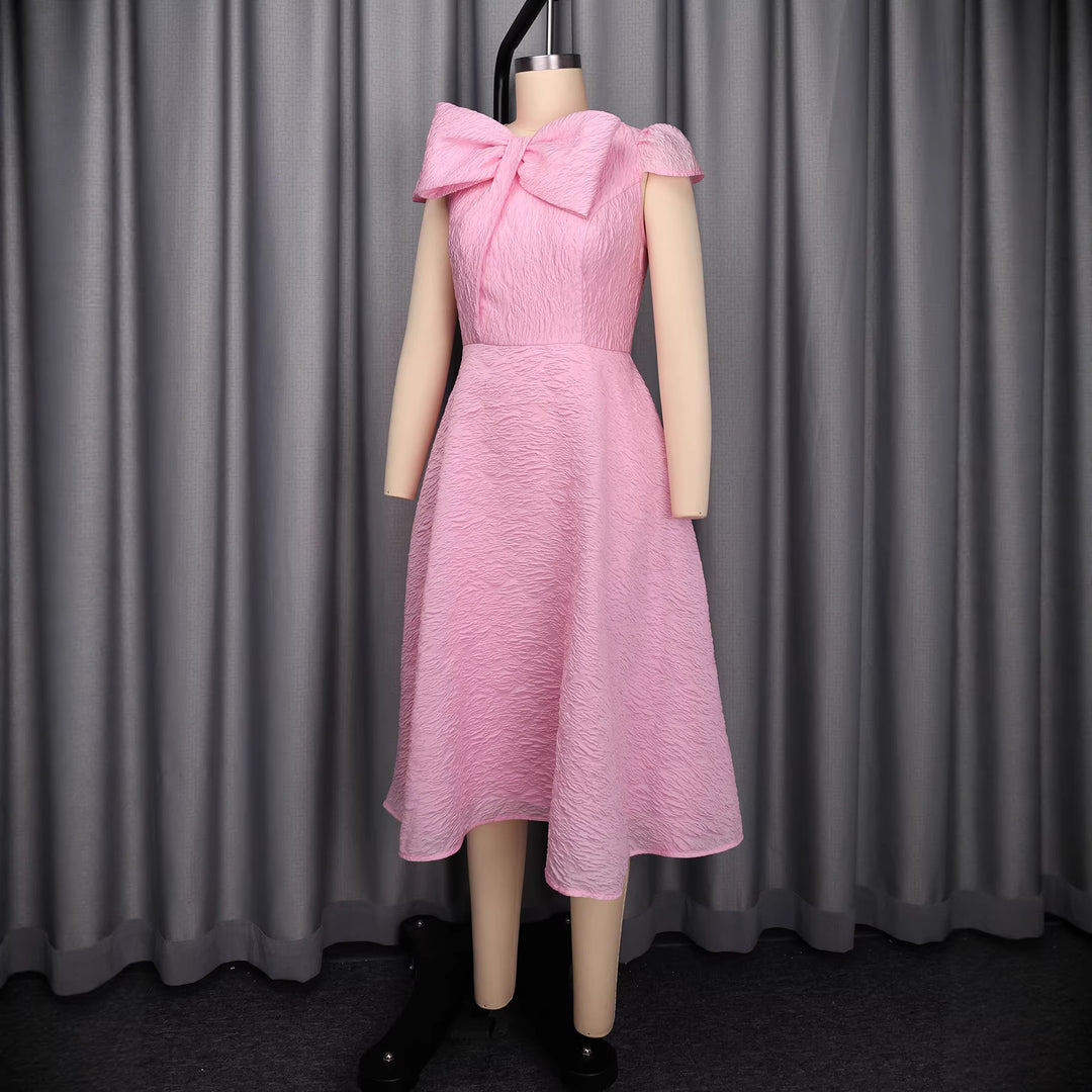 Damen Elegantes A-Linien Kleid mit floralem Design und voluminösem Oberteil Drune