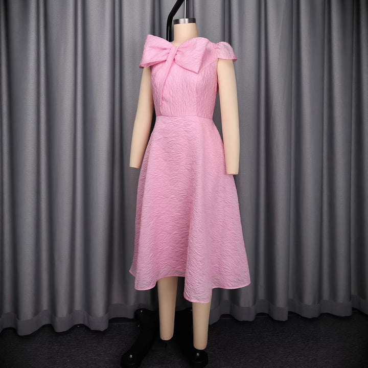 Damen Elegantes A-Linien Kleid mit floralem Design und voluminösem Oberteil Drune