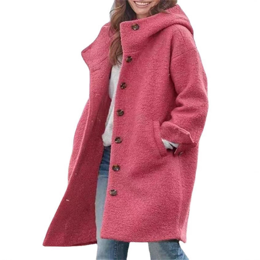 Damen Oversized Wollmantel Drune