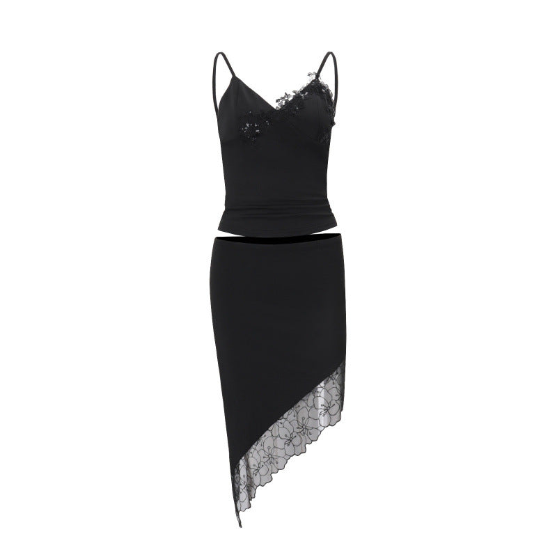 Damen elegantes Spitze Bodysuit mit raffinierten Details und verstellbaren Trägern Drune