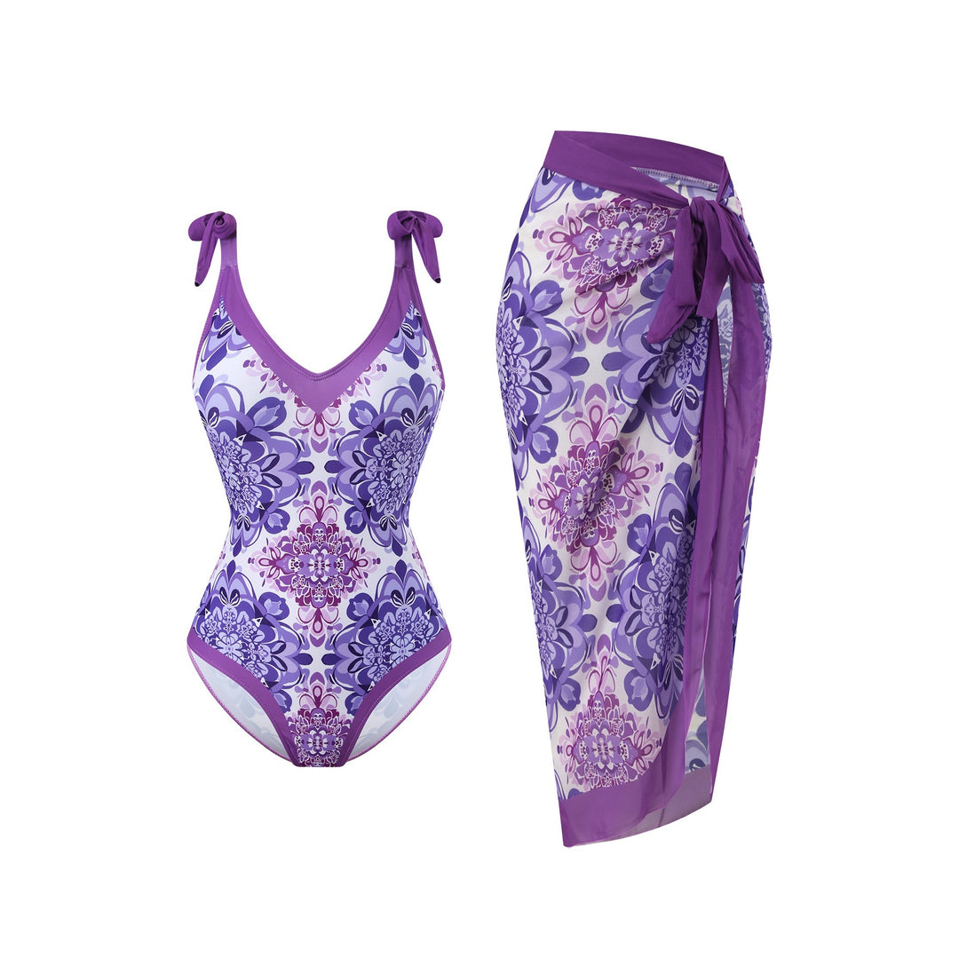 Damen Badeanzug und Strandrock mit Lemon-Design Drune