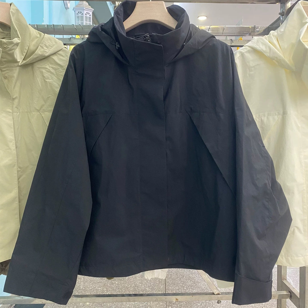 Damen leichte Übergangsjacke mit durchgehendem Reißverschluss und hochschließendem Kragen Drune