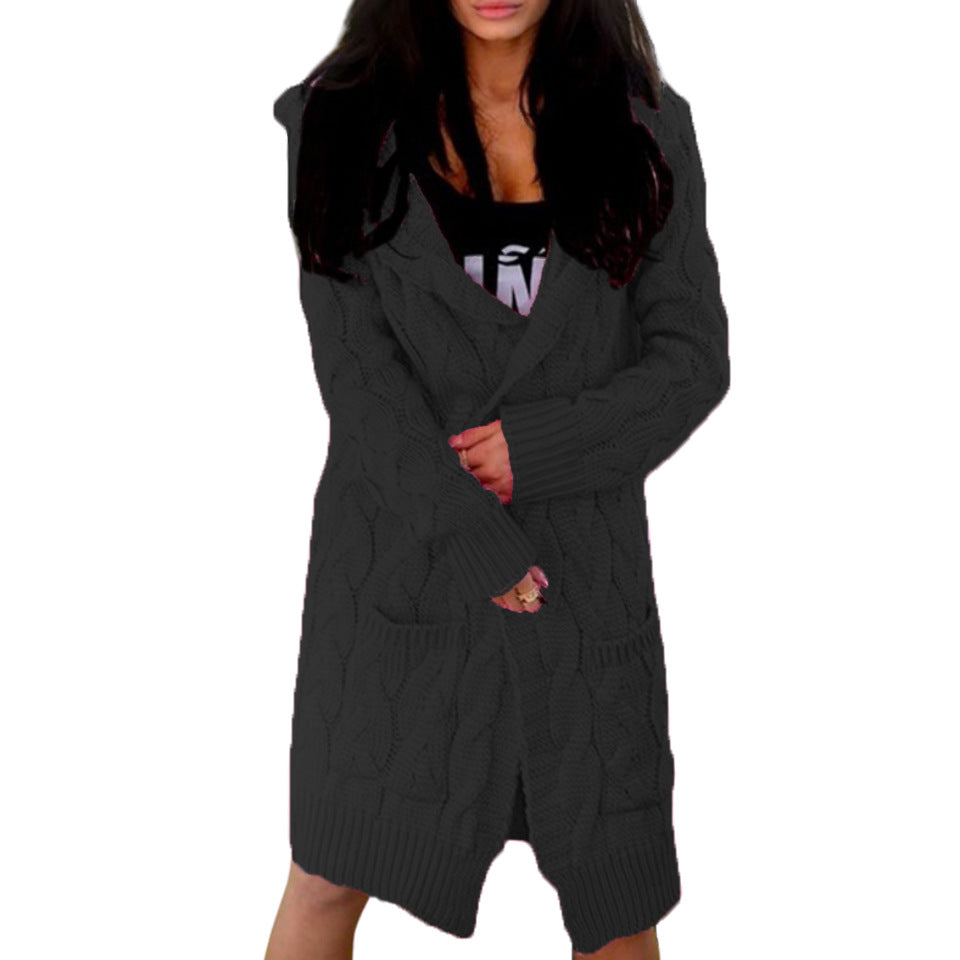 Damen Grobstrick-Cardigan mit Taschen und weichem Material Drune