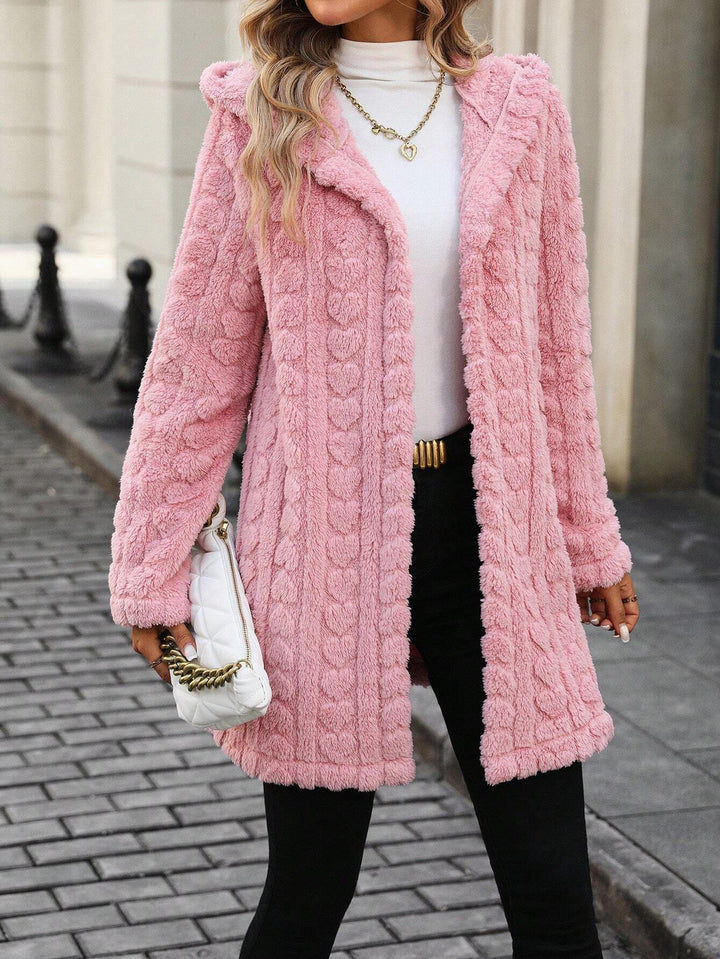 Drune | Texturiertes Faux-Fur-Mantel - Gemütliche leichte Schicht - Weicher Polyester-Mix - Legere Oberbekleidung