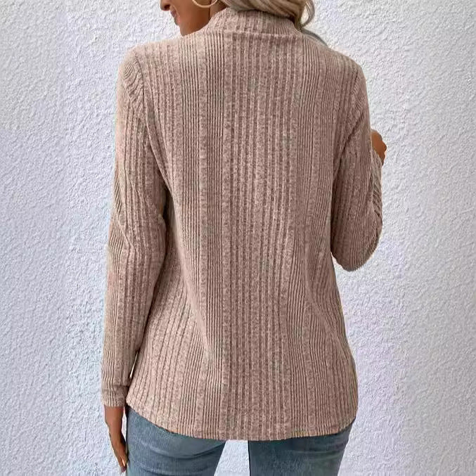 Damen gemütliche Strickjacke mit lässigem Schnitt und asymmetrischem Saum Drune