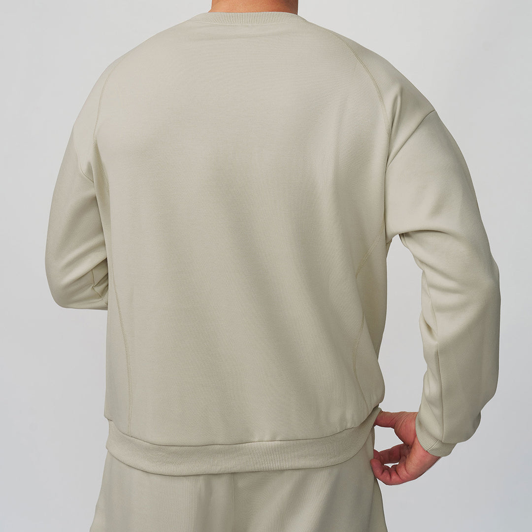 Herren lässiger Sweatshirt mit Rundhalsausschnitt und Raglanärmeln Drune