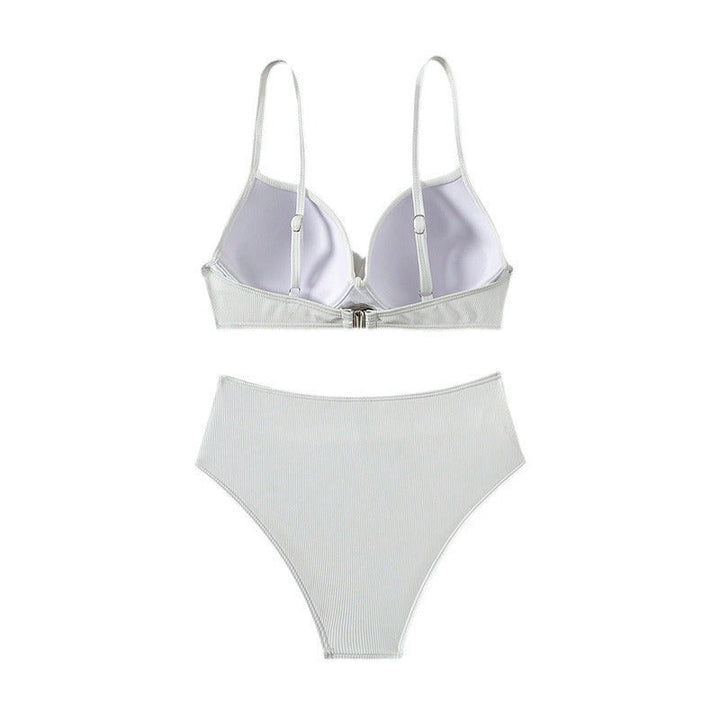 Damen Hoch tailliertes Bikini-Set mit elegantem Bustier-Oberteil Drune