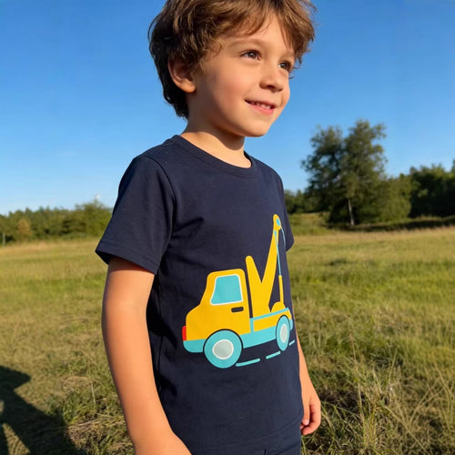 Jungen T-Shirt mit aufregendem Kran-Design Drune