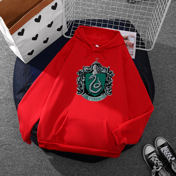 Damen Kapuzenpullover mit Slytherin-Wappen Drune