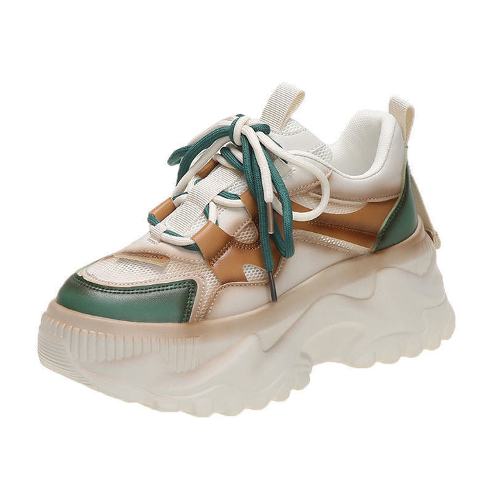 Damen Modische Chunky Sneakers mit atmungsaktiver Mesh-Oberfläche und robustem Profil Drune