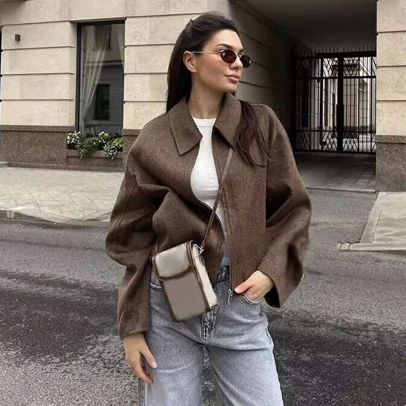 Damen modische Übergangsjacke aus hochwertigem Material mit elegantem Schnitt Drune