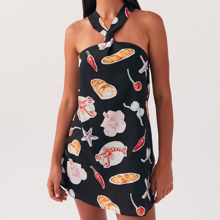 Damen Strandkleid mit trendigem Halterdesign Drune