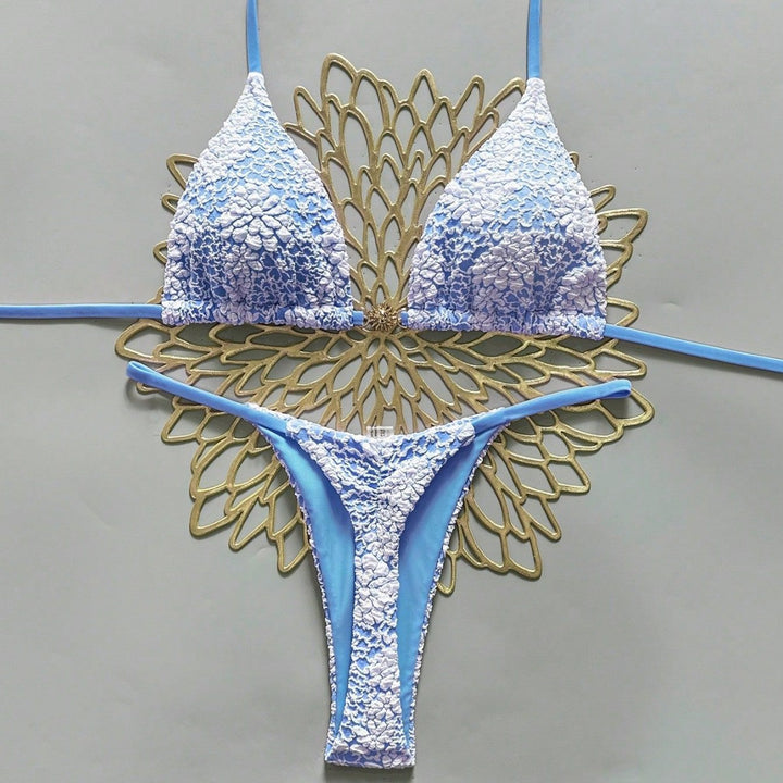 Damen Triangel-Bikini mit strukturierter Häkeloptik Drune