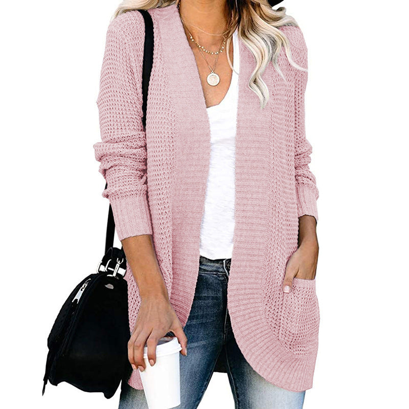 Damen Strickjacke mit offenem Schnitt und seitlichen Taschen Drune