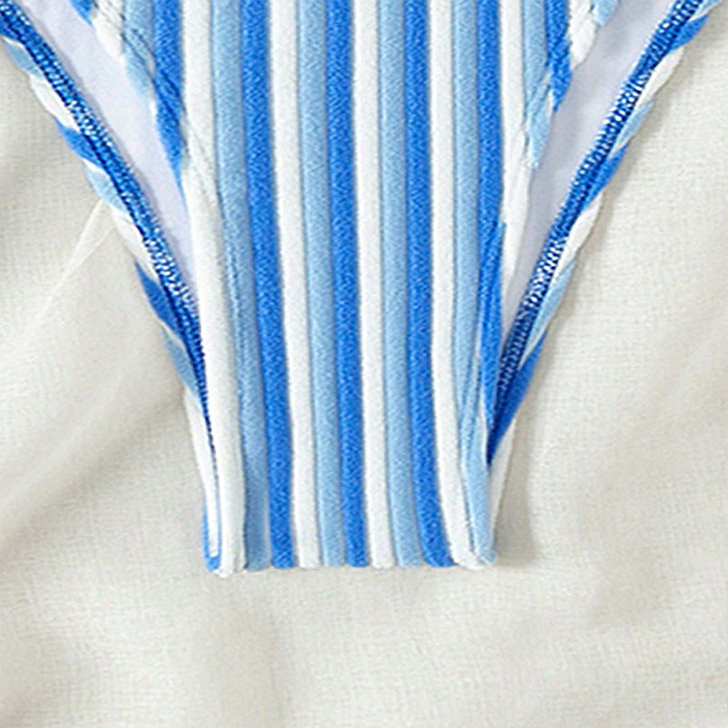 Damen Bikinislip mit verstellbaren Trägern und gestreiftem Design Drune