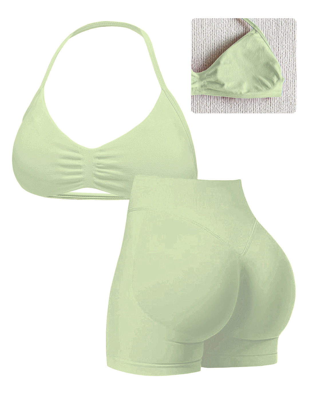 Damen Sportlicher Bikini mit gepolstertem Oberteil und hoher Taille Drune