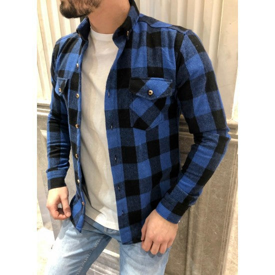 Drune | Hemd Karierter Flanell Relaxed Fit Langärmelig Mit Brusttaschen