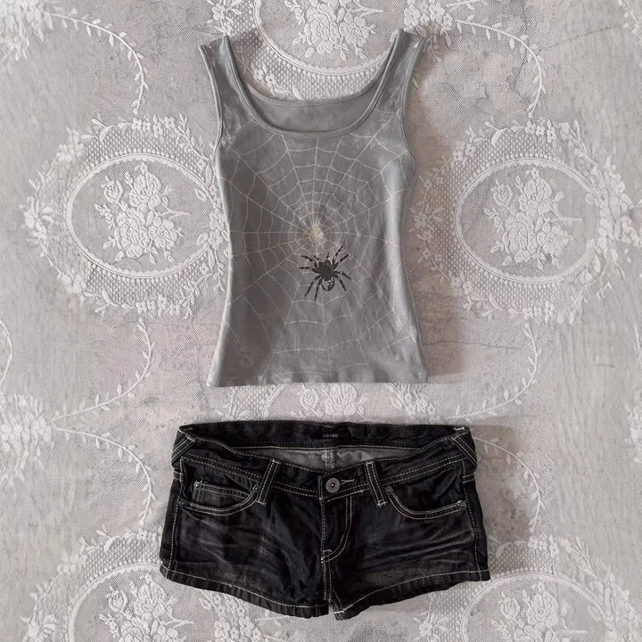 Damen Denim-Shorts mit lässigem Cut und auffälligen Nähte Drune